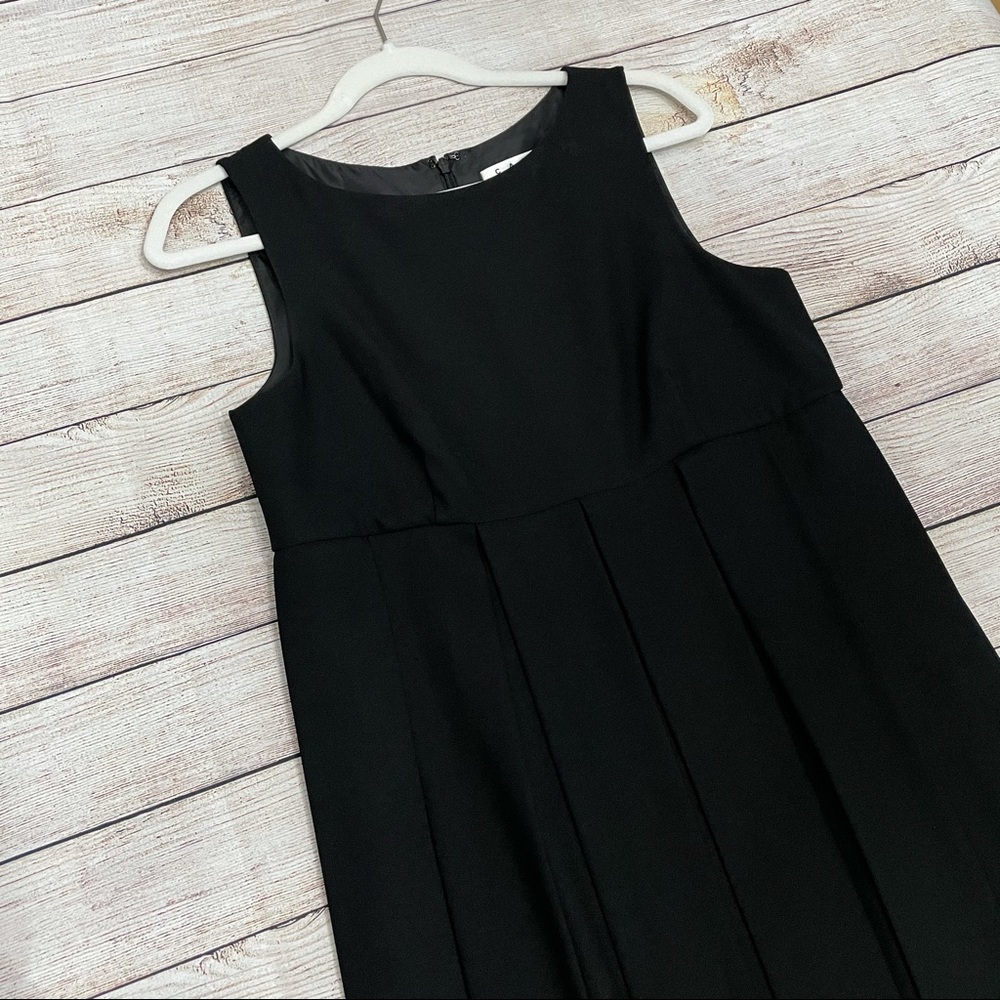 CAbi Black empire waist dress